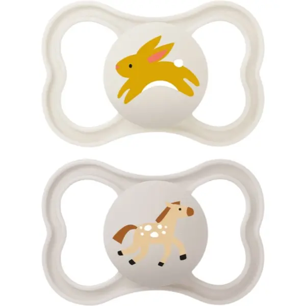 MAM MAM Supreme 6m+ биберон Beige/ Grey 2 бр.