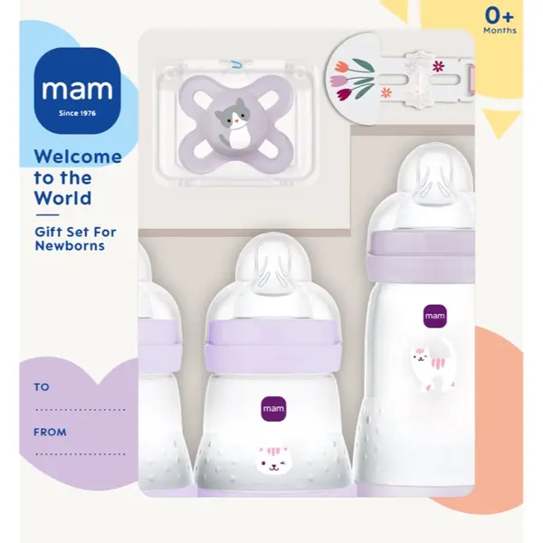 MAM MAM Welcome to the World 0m+ подаръчен комплект за бебета Purple