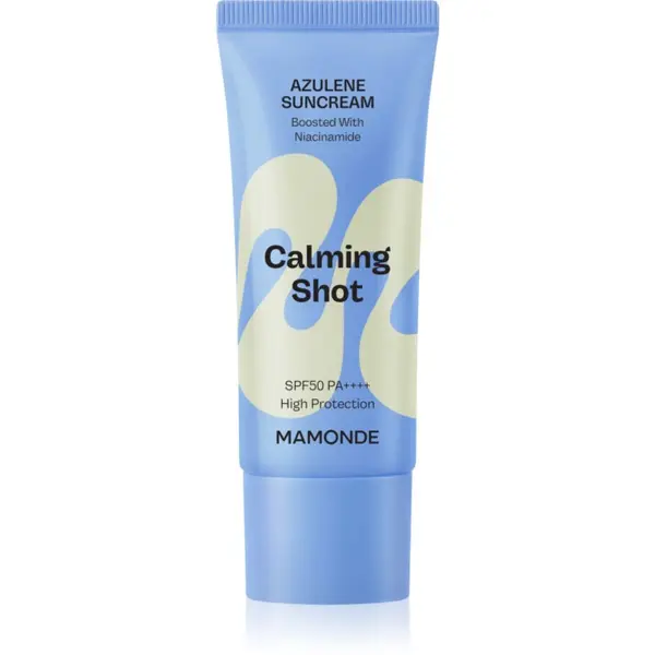 MAMONDE MAMONDE Calming Shot Azulene Suncream защитен крем за лице с успокояващ ефект SPF 50+ 35 мл.