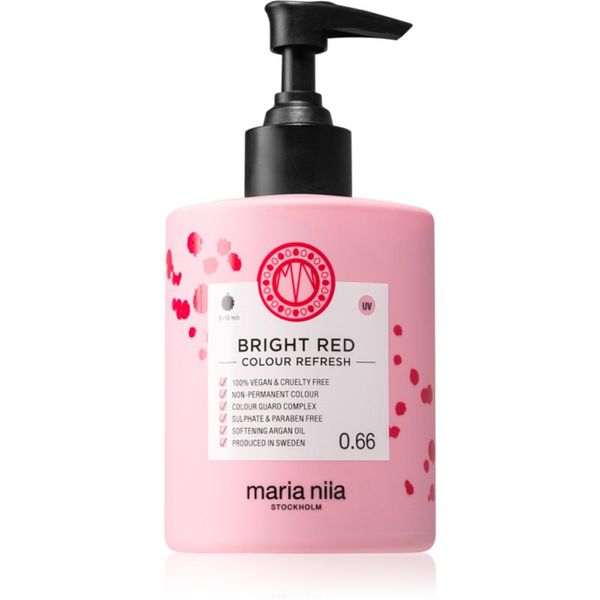 Maria Nila Maria Nila Colour Refresh Bright Red нежна подхранваща маска без перманентни цветови пигменти издържа 4 – 10 измивания 0.66 300 мл.