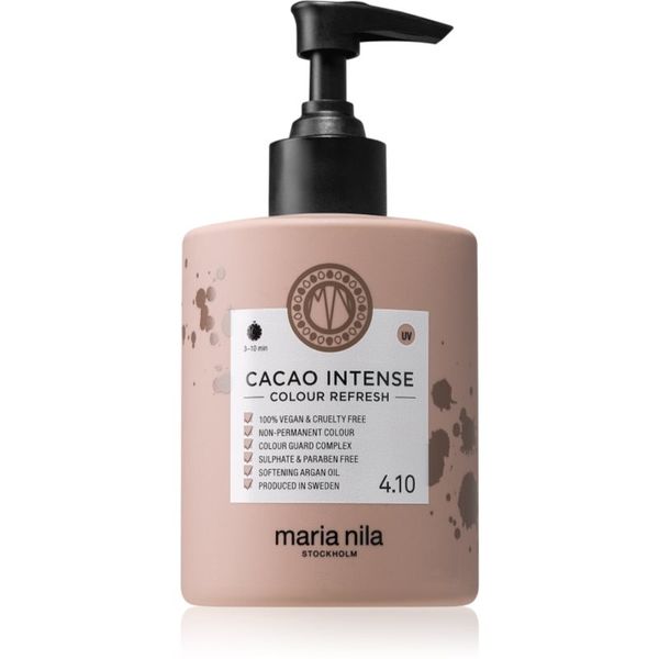 Maria Nila Maria Nila Colour Refresh Cacao Intense нежна подхранваща маска без перманентни цветови пигменти издържа 4 – 10 измивания 4.10 300 мл.