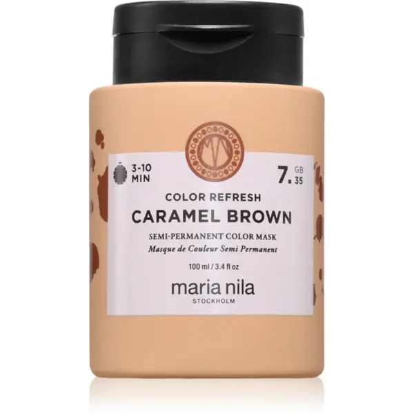 Maria Nila Maria Nila Colour Refresh нежна подхранваща маска без перманентни цветови пигменти цвят Caramel Brown 7.35 100 мл.
