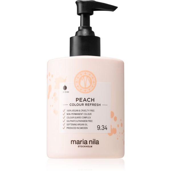 Maria Nila Maria Nila Colour Refresh Peach нежна подхранваща маска без перманентни цветови пигменти издържа 4 – 10 измивания 9.34 300 мл.