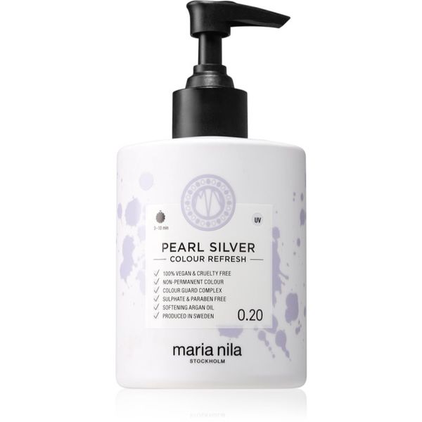 Maria Nila Maria Nila Colour Refresh Pearl Silver нежна подхранваща маска без перманентни цветови пигменти издържа 4 – 10 измивания 0.20 300 мл.