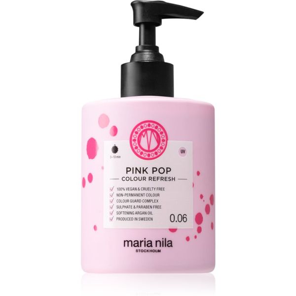 Maria Nila Maria Nila Colour Refresh Pink Pop нежна подхранваща маска без перманентни цветови пигменти издържа 4 – 10 измивания 0.06 300 мл.