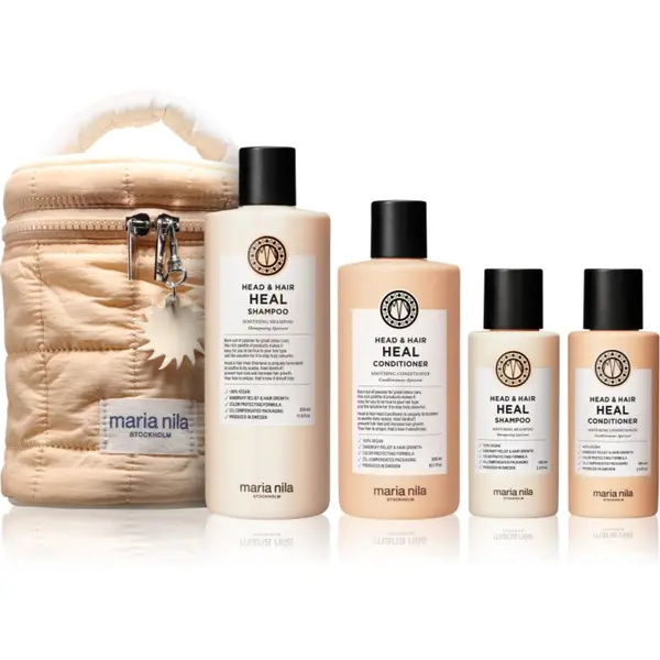Maria Nila Maria Nila Head & Hair Heal Beauty Bag подаръчен комплект против пърхот и косопад 4 бр.