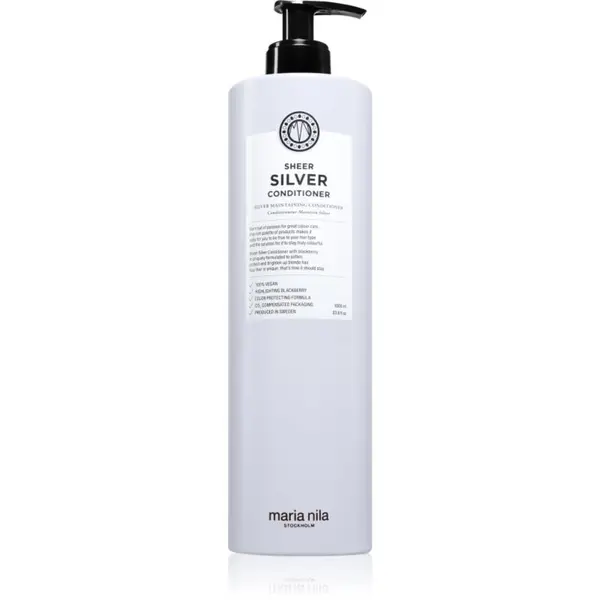 Maria Nila Maria Nila Sheer Silver Conditioner хидратиращ балсам, неутрализиращ жълтеникавите оттенъци без сулфати 1000 мл.