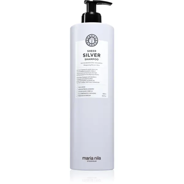 Maria Nila Maria Nila Sheer Silver Shampoo шампоан, неутрализиращ жълтите нюанси 1000 мл.