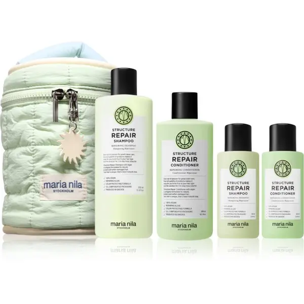 Maria Nila Maria Nila Structure Repair Beauty Bag подаръчен комплект за суха и увредена коса 4 бр.