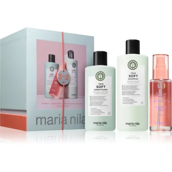 Maria Nila Maria Nila True Soft Holiday Box подаръчен комплект за хидратация и блясък 3 бр.