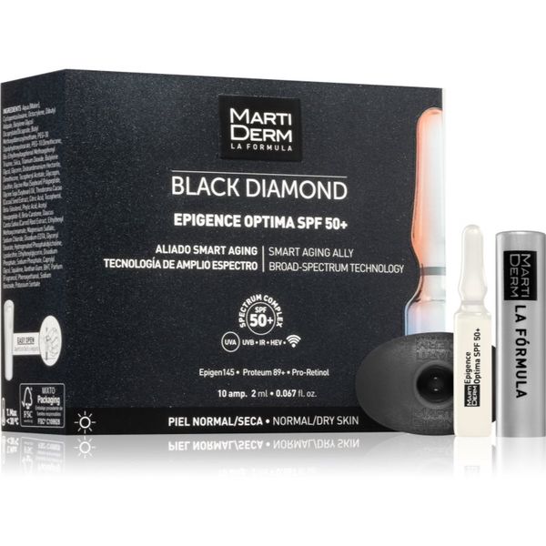 MartiDerm MartiDerm Black Diamond Epigence Optima SPF 50+ защитен серум в ампули SPF 50+ 10x2 мл.