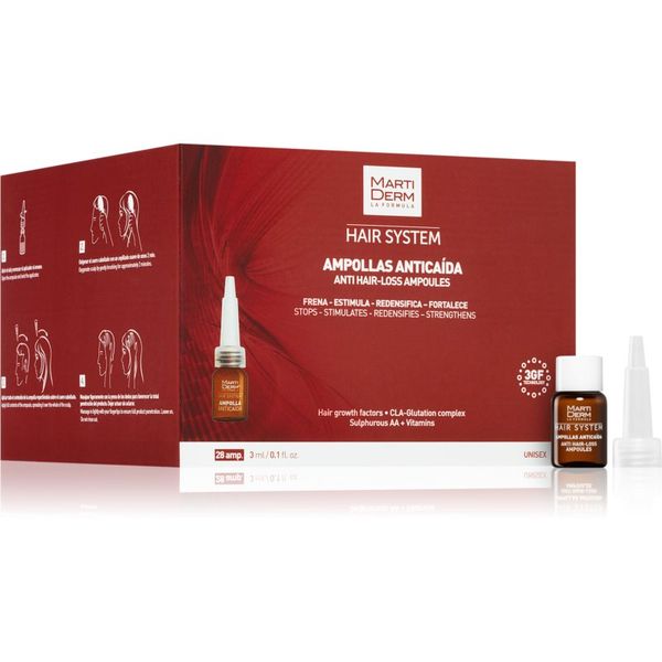 MartiDerm MartiDerm Hair System ампули против косопад 28 бр.