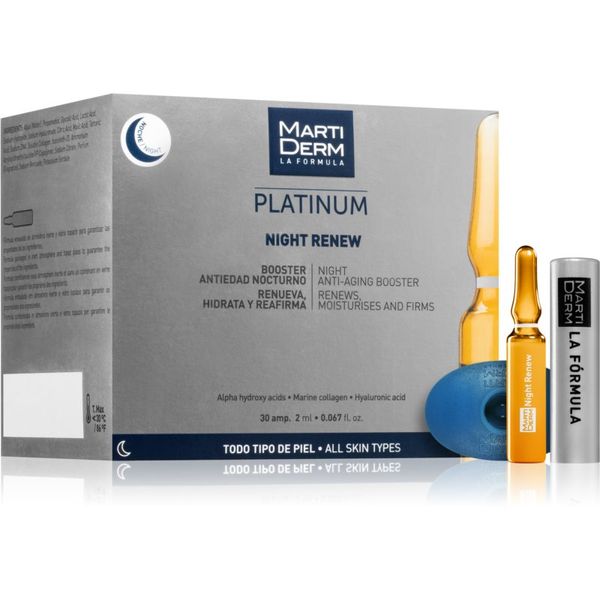 MartiDerm MartiDerm Platinum Night Renew ексфолиращ и пилинг серум в ампули 30x2 мл.