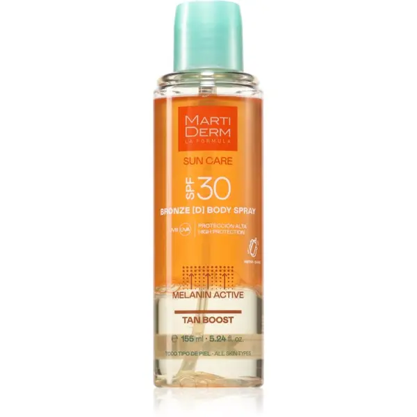 MartiDerm MartiDerm Sun Care Bronze D Body Spray спрей за тяло за ускоряване на тена SPF 30 155 мл.