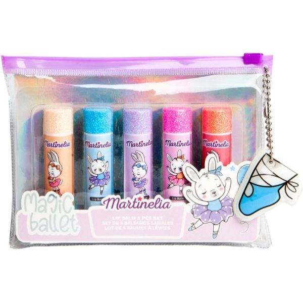 Martinelia Martinelia Magic Ballet Lip Balm Set комплект гланц за устни с калъфка за деца  5x3,6 гр.