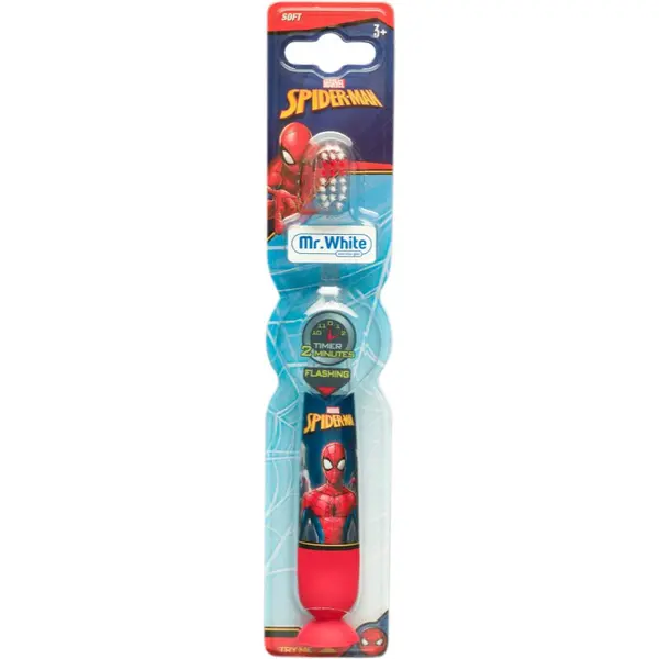 Marvel Marvel Spiderman Flashing Toothbrush четка за зъби софт за деца 3+ 1 бр.