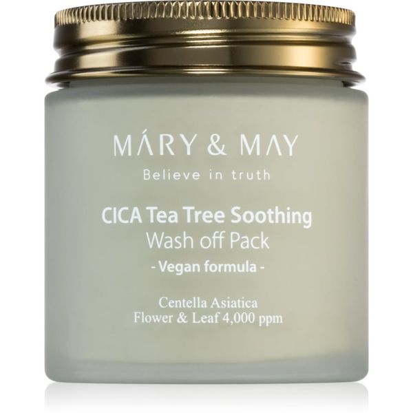 MARY & MAY MARY & MAY Cica Tea Tree Soothing минерална почистваща маска с глина за успокояване на кожата 125 гр.