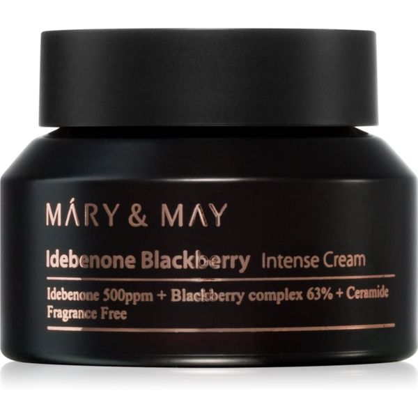 MARY & MAY MARY & MAY Idebenone + Blackberry Complex Intensive Total Care Cream озаряващ хидратиращ крем с анти-бръчков ефект 70 гр.