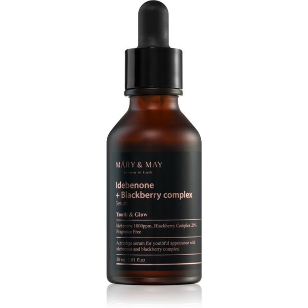 MARY & MAY MARY & MAY Idebenone + Blackberry Complex Serum антиоксидантен серум за освежаване и изглаждане на кожата 30 мл.