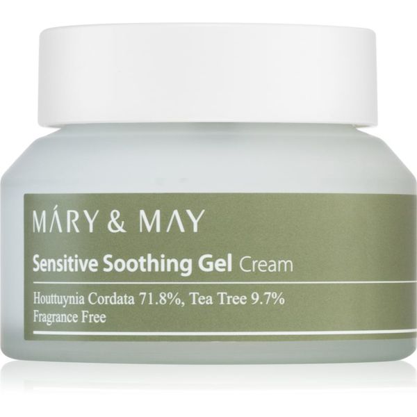MARY & MAY MARY & MAY Sensitive Soothing Gel Cream лек хидратиращ крем-гел за успокояване и подсилване на чувствителната кожа 70 гр.
