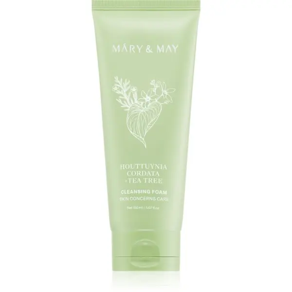 Mary&May Mary&May Houttuynia Cordata + Tea Tree Cleansing Foam дълбокопочистваща пяна за успокояване на кожата 150 мл.