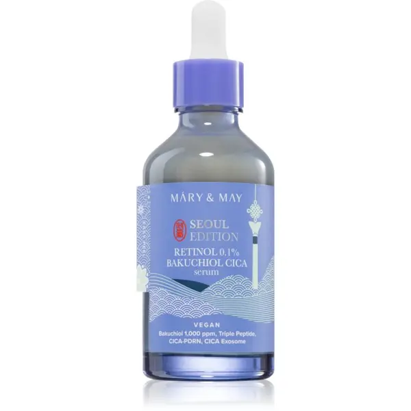 Mary&May Mary&May Retinol 0.1% Bakuchiol Cica Serum серум против бръчки възстановяващ кожната бариера 80 мл.