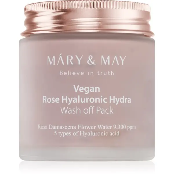 Mary&May Mary&May Rose Hyaluronic Hydra Wash off Pack интензивна хидратираща маска за лице с успокояващ ефект 125 гр.