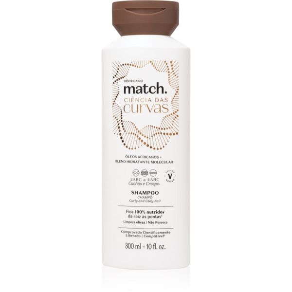 Match. Match. Science of Curves хидратиращ шампоан за чуплива и къдрава коса 300 мл.