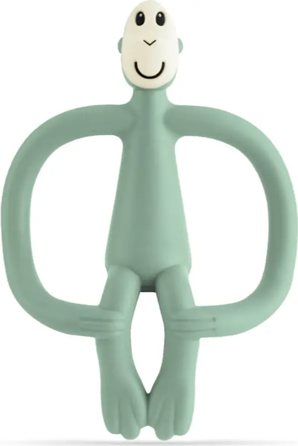 Matchstick Monkey Matchstick Monkey Teething Toy and Gel Applicator гризалка с четка 2 в 1 Mint Green 1 бр.