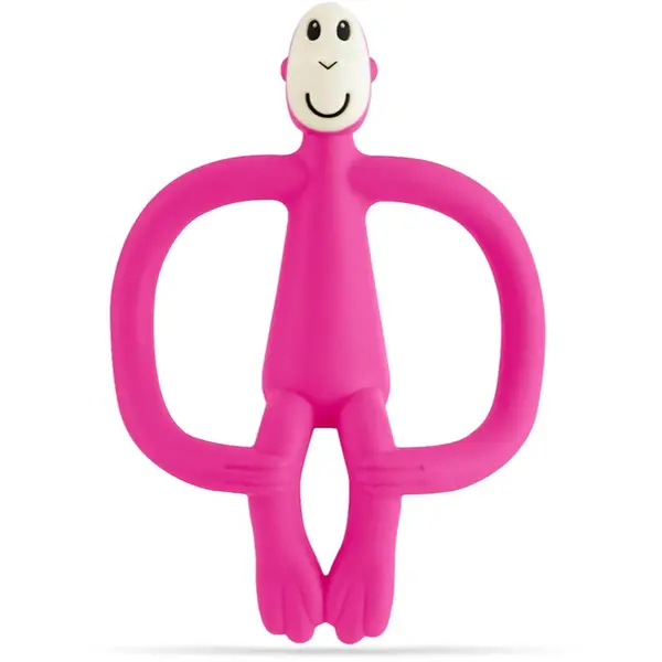 Matchstick Monkey Matchstick Monkey Teething Toy and Gel Applicator гризалка с четка 2 в 1 Pink 1 бр.