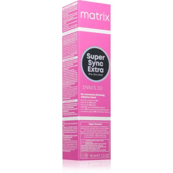 Matrix Matrix Super Sync Extra Pre-Bonded полуперманентна боя за коса без амоняк цвят 5NN 90 мл.