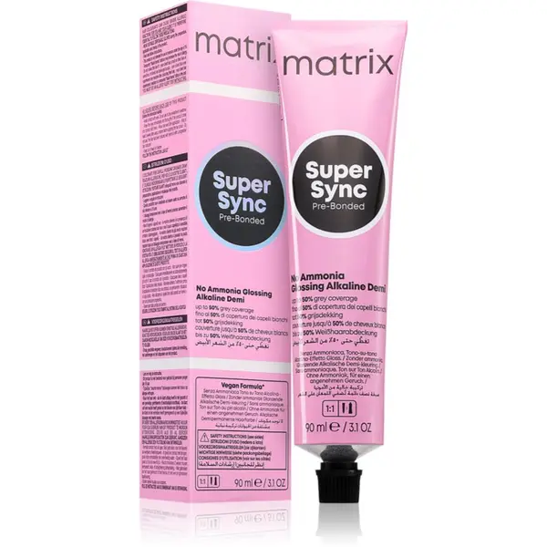 Matrix Matrix Super Sync Pre-Bonded полуперманентна тонираща боя за коса цвят Sheer Pastel Mocha 90 мл.