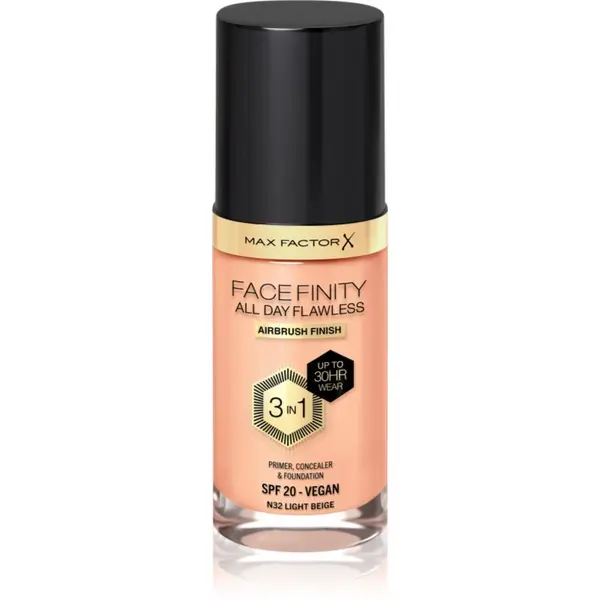 Max Factor Max Factor Facefinity All Day Flawless дълготраен фон дьо тен SPF 20 цвят 32 Light Beige 30 мл.