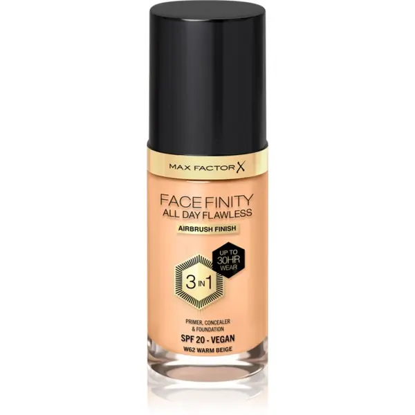 Max Factor Max Factor Facefinity All Day Flawless дълготраен фон дьо тен SPF 20 цвят 62 Warm Beige 30 мл.