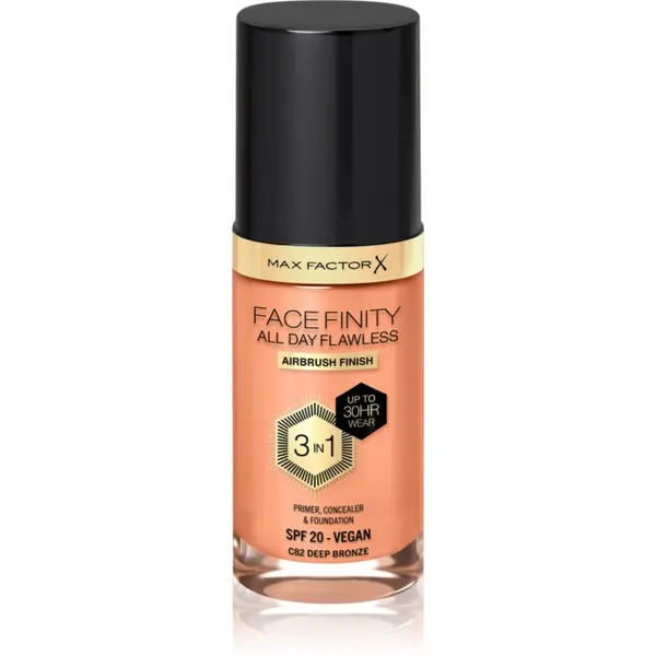 Max Factor Max Factor Facefinity All Day Flawless дълготраен фон дьо тен SPF 20 цвят C82 Deep Bronze 30 мл.