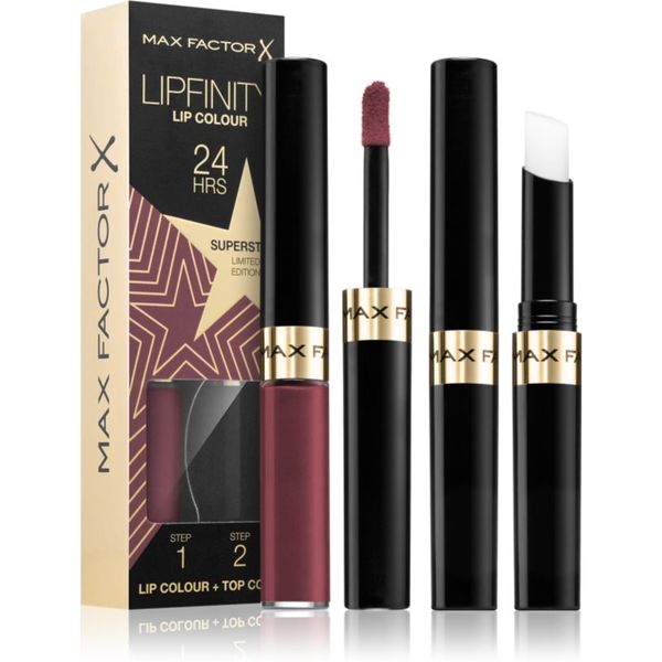 Max Factor Max Factor Lipfinity Rising Stars дълготрайно течно червило с балсам цвят 86 Superstar 2 бр.