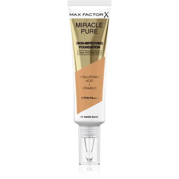 Max Factor Max Factor Miracle Pure Skin дълготраен фон дьо тен SPF 30 цвят 70 Warm Sand 30 мл.