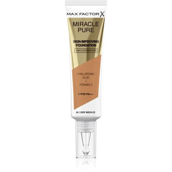 Max Factor Max Factor Miracle Pure Skin дълготраен фон дьо тен SPF 30 цвят 82 Deep Bronze 30 мл.