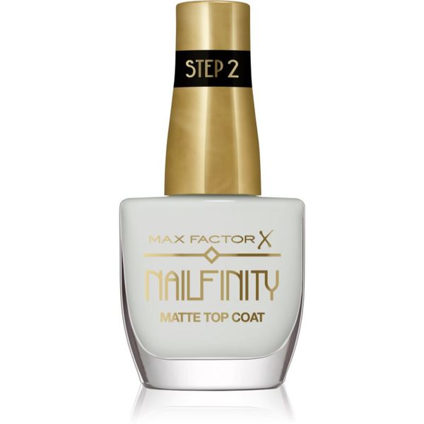 Max Factor Max Factor Nailfinity Matte Top Coat гел топ лак за нокти с матиращ ефект цвят 101 Velvet Curtain 12 мл.