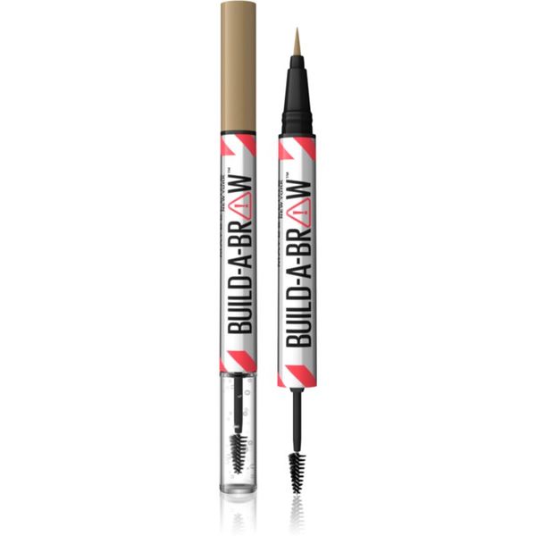 Maybelline Maybelline Build-A-Brow двустранен молив за вежди за фиксиране и оформяне цвят 250 Blonde 1 бр.