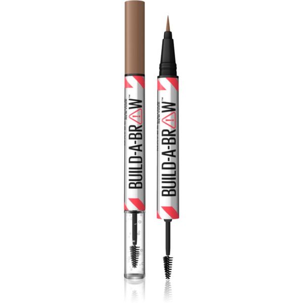 Maybelline Maybelline Build-A-Brow двустранен молив за вежди за фиксиране и оформяне цвят 255 Soft Brown 1 бр.