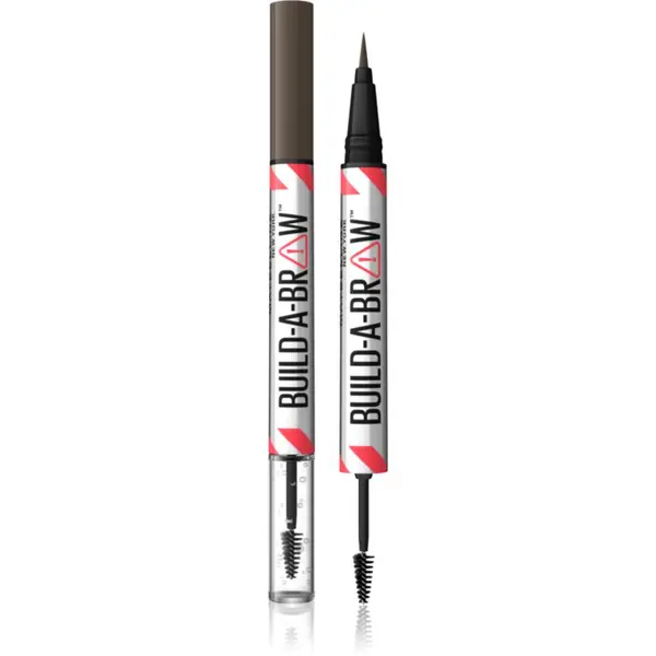MAYBELLINE NEW YORK MAYBELLINE NEW YORK Build-A-Brow двустранен молив за вежди за фиксиране и оформяне цвят 262 Black Brown 1 бр.