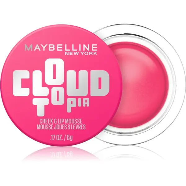 MAYBELLINE NEW YORK MAYBELLINE NEW YORK CloudTopia матов кремообразен руж за устни и скули цвят 04 Pink DayDream 5 гр.