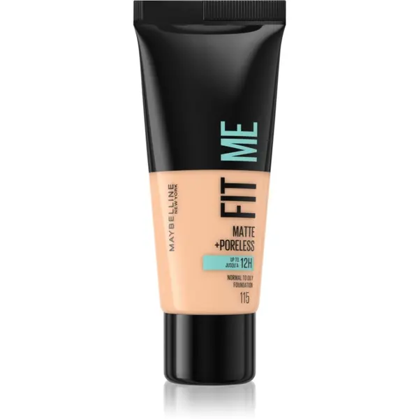 MAYBELLINE NEW YORK MAYBELLINE NEW YORK Fit Me! Matte+Poreless матиращ фон дьо тен за нормална към мазна кожа цвят 115 Ivory 30 мл.