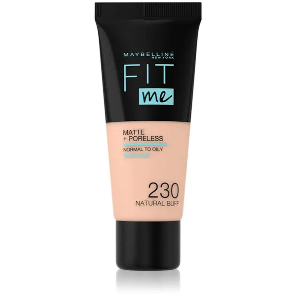 MAYBELLINE NEW YORK MAYBELLINE NEW YORK Fit Me! Matte+Poreless матиращ фон дьо тен за нормална към мазна кожа цвят 230 Natural Buff 30 мл.