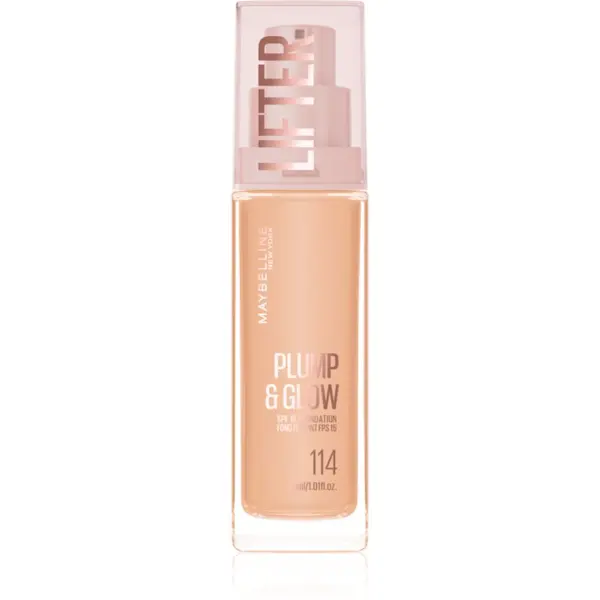 MAYBELLINE NEW YORK MAYBELLINE NEW YORK Lifter Plump & Glow озаряващ фон дьо тен за естествен вид цвят 114 30 мл.