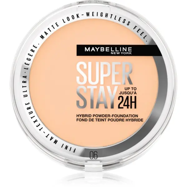 MAYBELLINE NEW YORK MAYBELLINE NEW YORK SuperStay 24H Hybrid Powder-Foundation компактна пудра за матиране цвят 06 9 гр.