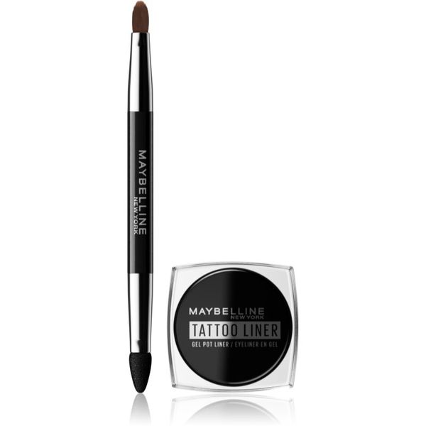Maybelline Maybelline Tattoo Liner дълготрайна гел очна линия с четка цвят 950 Blackest Black 3 гр.