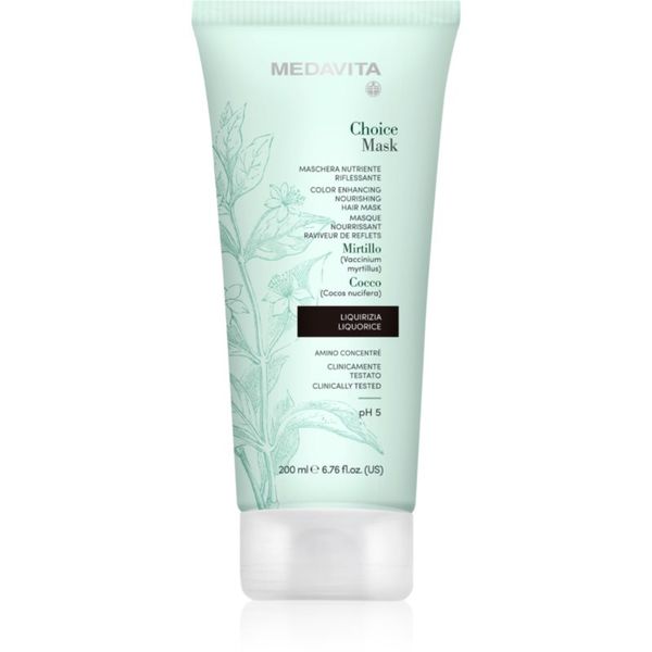 Medavita Medavita Choice Liquorice подхранваща маска за боядисана коса 200 мл.