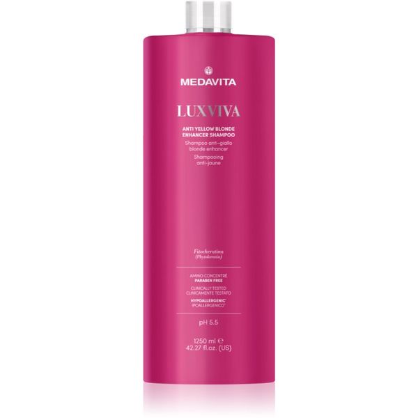 Medavita Medavita LUXVIVA Anti-Yellow Shampoo шампоан, защитаващ русите цветове на косата 1250 мл.